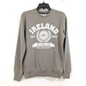 NEW Dublin Ireland The Temple Bar Hoodie Size - Small Mens Unisex Taupe Tan Gray
